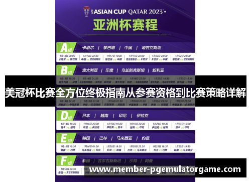 美冠杯比赛全方位终极指南从参赛资格到比赛策略详解 美冠杯比赛全方位终极指南从参赛资格到比赛策略详解